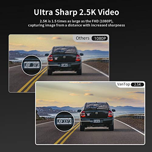 VanTop H610 10" 2.5K Mirror Dash Cam for Cars with Full Touch Screen