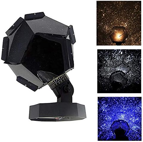 milnnare,projector,Romantic LED Light Star Projector Lamp Bedroom Cosmos Starry Sky Projection - Black