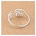 S&E 925 Silver Sterling Ring Women Girl Elephant Butterfly Open Adjustable Rings B
