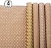 Wrapping Paper - Gift Wrapping Paper - Kraft Wrapping Paper with Polka Dots and Patterns – Gold Gift Wrap - Premium Gift Wrap - 4 Rolls - 2.5 ft x 10 ft per Roll, Includes 7 Bows, 2 Rolls of Ribbon
