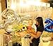 40 Inch Silver Digital Helium Foil Birthday Party Balloons (Number 3, Silver)