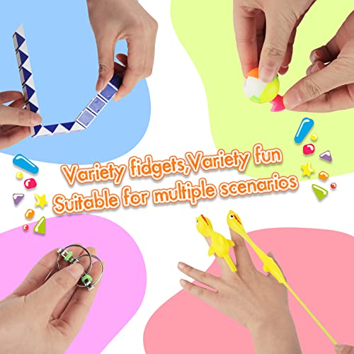 LOVESTOWN Fidget Toys, 24 Pcs Sensory Fidgets Toy Pack, Stress Anxiety Relief Autism Tool Girl Boy Autistic Toddlers ADHD Pop Bundle Squeeze Fidgets Box Set for Kids Adults Prizes Party Favors Gift