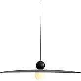 Golden Lighting Faroe 24in Integrated LED Pendant in Flecked Black/Grey Felt