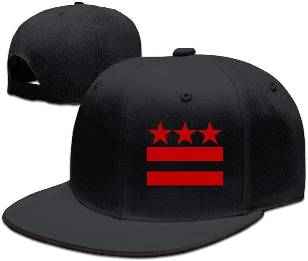 UU Washington DC Flag Plain Adjustable Snapback Hats Men's Women's