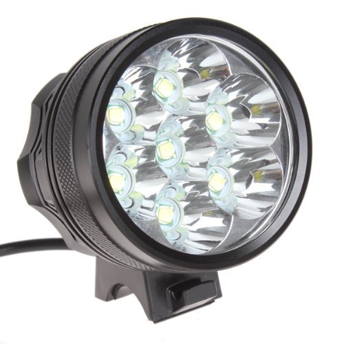 WindFireÂ® Super Bright 7 X CREE XM-L T6 U2 8000Lm 3 Modes White LED Bike Lamp Cree LED Headlight Solid Bicycle Light and Powerful Cree LED Bike Light Headlamp LED Lamp Flashlight Torch with 8.4V 8000mAh Battery Pack and US Plug Charger Set For Outdoor Hiking, Riding, Camping and Other Activites