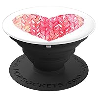 Knitted Heart - Knitting And Crochet For Knitters Yarn Gift - PopSockets Grip and Stand for Phones and Tablets