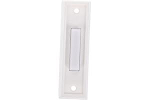 OSALADI Vintage European-Style Doorbell Button Replacement with Easy Installation, Beige Plastic Push