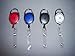 Carabiner Badge Reel, Retractable Id Holder, 4 Reels, 1 Each in Red, Clear, Black, and Blue, by ToNic Innovation
