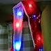 Luwint colorful LED Flashing Scarf - Lights Up Rave Clothing accessories Toys For Christmas Birthday Party (Red)