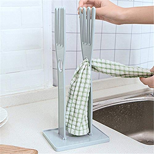 PPX Kitchen Rubber Gloves Racks Drain Towel Storage Holders Kitchen Sink Accessories Supplies Products Gear Items Stuff Kitchen Cleaning 2 Pairs(1 pair blue+1 pair pink) - Thumbnail 3