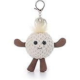 Apricot Lamb Golf Cute Keychain, Soft Stuffed Plush Toy Keyring for Kids' Backpack, Purse, 3.1 Inches