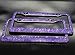 8 Rows Handmade Bling Bling Rhinestones Stainless Steel Car License Plate Frame with Screws Caps-2 Pack