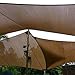 E&K Sunrise 8' x 12' Sun Shade Sail Rectangle Canopy Shade Cover UV Block for Patio Backyard Garden Outdoor (Brown)