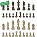 GrowUpSmart Staunton Chess Pieces with Extra Queens | Size: Medium - King Height: 3 inches | Wood