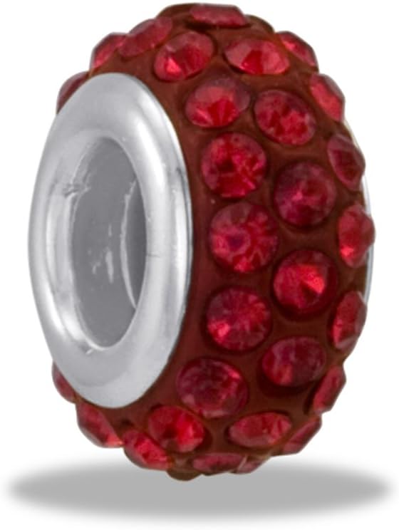 Center Court Davinci July Birthstone Three Row Crystal Bead