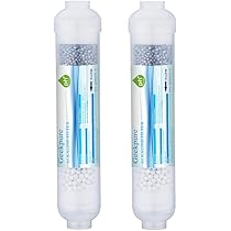 Filtre Minéral Alcalin Geekpure Étape 6 - 2x10 Pouces, Raccordements Inclus, Pour Systèmes RO