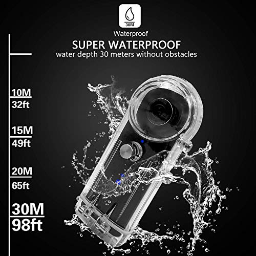 Waterproof Housing Case for Ricoh Theta Spherical Cameras (V, S & SC) with Underwater Diving 30M Protective Shell Accessories - Thumbnail 4