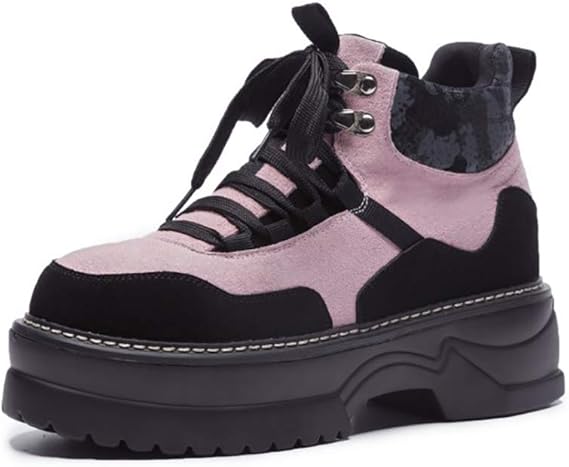 Amazon Co Jp Lixigb L秋と冬の 厚いボトムスポンジケーキイギリススタイルの女性の靴 野生の学生マーティンブーツカジュアルレースブーティ 服 ファッション小物