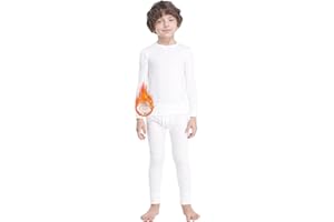 MANCYFIT Thermal Underwear for Boys Fleece Lined Long Johns Set Kids Base Layer Ultra Soft