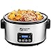 Magic Mill 8.5 Quart Slow Cooker Crock Pot, Digital Programmable, 20 Hour Timer, 3 Cooking Settings, Locking Lid for Easy Transport, Dishwasher Safe
