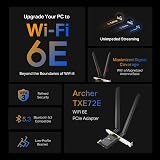 TP-Link Archer TXE72E AXE5400 WiFi 6E PCIe Card with Bluetooth 5.3, 2 Antennas view 2
