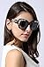 Flowertree Women's S4230B2 Plastic Floral Embellished Party Novelty Cat Eye 53mm Sunglasses (black) Medium