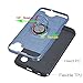 LG X Power 2 / X Charge/K10 Power/Fiesta LTE Case with HD Screen Protector,Ymhxcy 360 Degree Rotating Ring & Magnetic Bracket Rubber Dual Layer Shock Bumper Resistant Back Cover for LV7-ZH Metal Slate