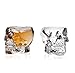 WMSTUDIO Creative Crystal Cup Skull Bottle of Wine Vodka Cocktail Cup Beer Mug Pirates of Glass Item, 1 Pc Transparent