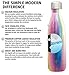 Simple Modern 17 Ounce Wave Water Bottle - Stainless Steel Double Wall Vacuum Insulated Reusable Leakproof Pattern: Rainbow