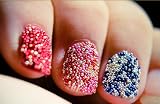 WAWO Fashion Caviar Nails Art New 12 Colors Plastic Beads Manicures or Pedicures Nail Art Hot Sales (Glass Bottle)