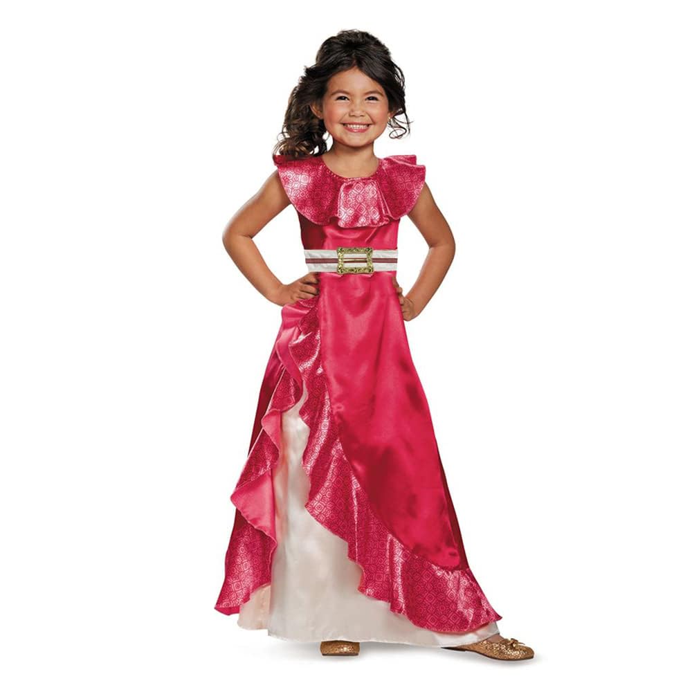 Photo 1 of HANERREAL Elena Dress for Girls Avalor Elena Princess Dress Kids Halloween Cosplay Costume Sleeveless Ball Gown Outfits (Large/8-10 Years)