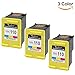 ValueToner Remanufactured Ink Cartridge Replacement for HP 110 CB304AN (Tri-Color, 3 Pack)