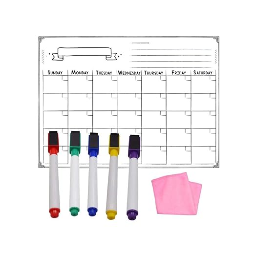 True-Ying - Pizarra en seco, Calendario con Calendario magnético ...