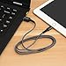 Ostart Apple Certified Lightning cable to USB -3ft, Nylon Braided Fast Charging Cord -Gray