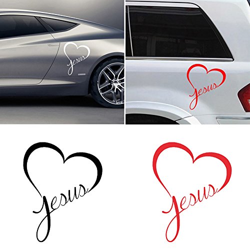 Finance Plan Big Promotion Jesus Heart Removable Waterproof Car Styling Window Bumper Decal Decor Sticker - Thumbnail 3