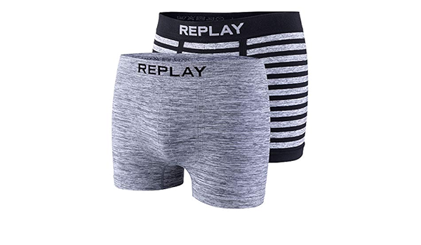2-delige set boxershorts heren Replay katoen onderbroek nauwsluitend  naadloos naadloos : Amazon.nl: Kleding, schoenen \u0026 sieraden
