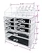 Sodynee Acrylic Makeup Cosmetic Organizer Storage Drawers Display Boxes Case, Three Pieces Set
