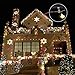Meetory 100 PCS Christmas Mini Gutter Hang Hooks Weatherproof Plastic S Clip Hooks for Xmas Decoration Outside String Lights