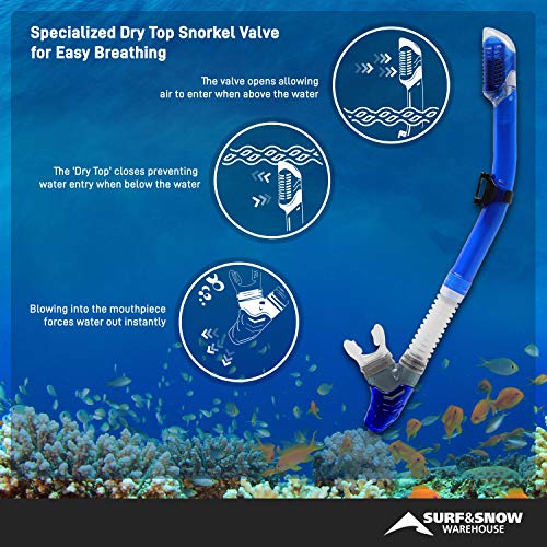 BPS Snorkeling Package Set with Travel Bag Scuba Diving Full Set with