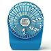 innobay Handy Portable Rechargeable Fan Operated by Built-in Lithium Battery, 7 blades, 4 Speeds of Air Force Adjustable, Timing Function and Battery Status Visible, Perfect Gift for Kids (Blue)