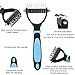 Best Gentle Pet Grooming Gloves Brush Nail Clippers Set - Dog Brushes for Shedding - Short & Long Hair Remover for Pet Fur - Dematting Comb for Dogs, Cats, Horses (Blue)