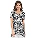 Women's Shark Bite Scoop Neck Tunic Top, Plus-Size - Made in the USA
