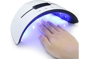 Wisdompark UV LED Nail Lamp, Professional Light for Nails 36W with 3 Timers Lamp Gel Polish Curing Dryer Portable Manicure Art Tools Auto Sensor, LCD Display