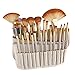Make up Brushes, VANDER LIFE 32pcs Premium Cosmetic Makeup Brush Set for Foundation Blending Blush Concealer Eye Shadow, Cruelty-Free Synthetic Fiber Bristles, Travel Makeup bag Included, Champagne
