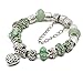 RUBYCA Silver Tone European Charm Bracelet 7.9