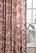 Maison d' Hermine Curtains for Living Room 100% Cotton 96 inch Length One Panel Light Filtering Toile Curtains for Bedroom Windows with Rod and Loop Pockets Drapes (The Miller Red, 50