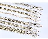 SAYHI 5 SIZE 3 COLOR PURSE SHOULDER CROSSBODY CHAIN STRAP DIY METAL REPLACEMENT HANDLE BAG HANDBAG STYLE 6 (140cm, silver)