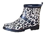 Capelli New York Women's Buckle Accent Waterproof Printed Rain Boots