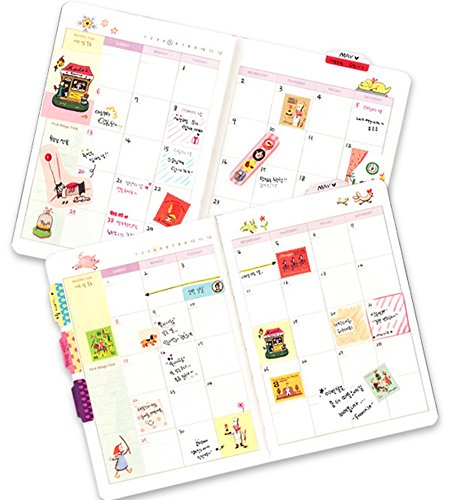 Alimitopia Adhesive Sticker,12 Sheets(240pcs) Stamp Shape DIY Decorative Paper Paster Ornament Mark