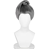 Probeauty Adults Short Grey Wig, Movie Wigs with Wig Cap for Halloween Costume Cosplay Party